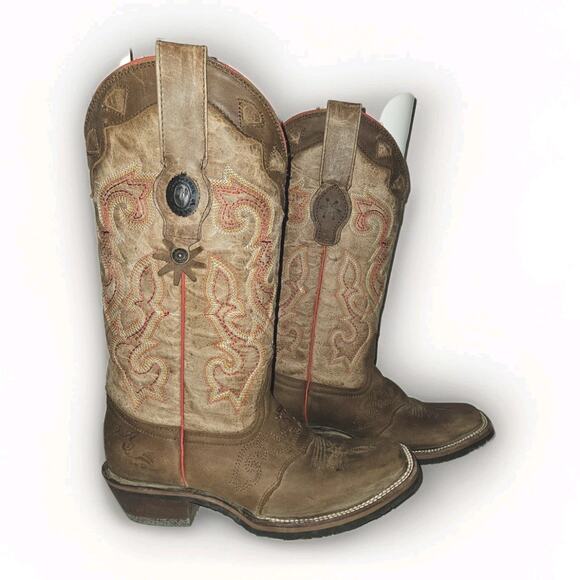 Tombstone Arena Queen Womens Rodeo Cowboy Boots Brown Leather US Size 6.5 - Picture 2 of 11